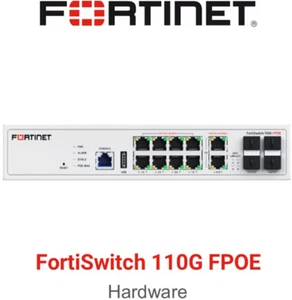 Fortinet FortiSwitch 110G FPOE Layer 2 Switch Controller 8x2,5G RJ45 4x SFP+ - Bild 1 von 1