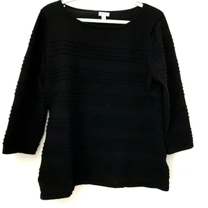 Maglione pullover Spense donna L rialzato orizzontale sembra nero manica 3/4 - Foto 1 di 4