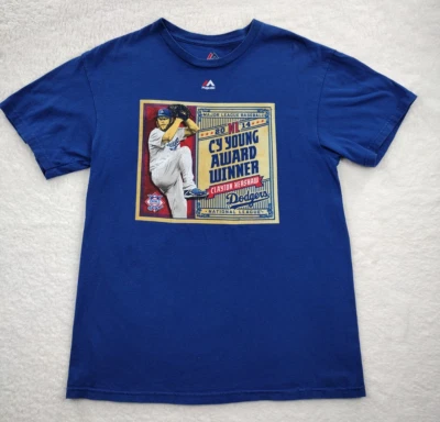 Camiseta Majestic LA Dodgers 2014 Clayton Kershaw Talla M NL CY Young Ganador del Premio Foto 1 de 4