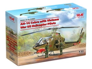 AH-1G Cobra With American Pilots (Vietnam War) Plastic Kit Scale 1/32 ICM 32062 - Picture 1 of 19