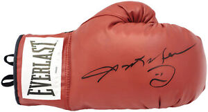 SUGAR RAY LEONARD AUTOGRAPHED RED EVERLAST RH BOXING GLOVE JSA 227969