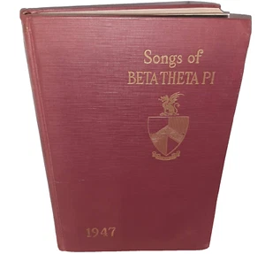 Songs of Beta Theta Pi Fraternity 1947 Songbook 12th Edition Hardcover Book - Bild 1 von 10