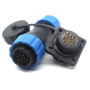 SD20 14 Pin 5A Waterproof Wire Cable Connector Plug Socket,Panel Mount Connector - Picture 1 of 7