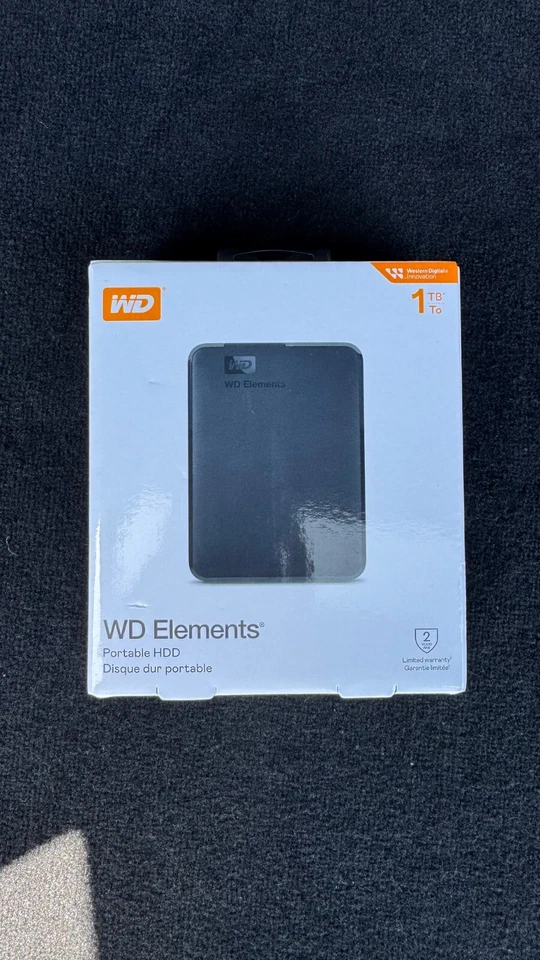 Western Digital WDBUZG0010BBK-WESN 1 TB Portable External Hard Disk - Black - Image 1 of 1