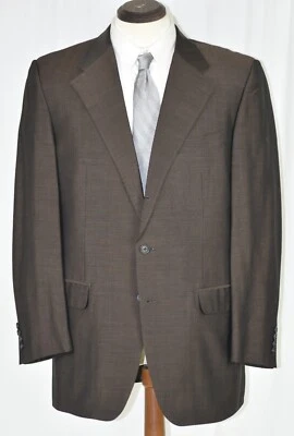 $1895 CORNELIANI Wool & Mohair Side Vent Mocha Gold Weave SUIT 43 R Trim 44 R - Image 1 of 4
