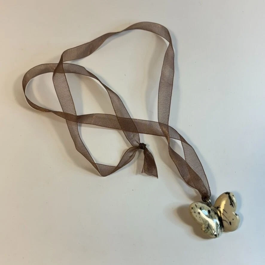 Y2K Joyería Boho Colgante Mariposa Collar Vintage Años 2000 Cinta Retro Accesorio Foto 1 de 4