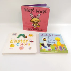 Lot of 3 EASTER Board Books Eric Carle, Hop! Hop!, Duck & Goose Easter Bunny - Imagen 1 de 10