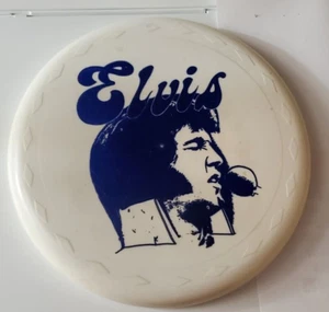Elvis Presley Vintage Promo Frisbee (weiß) Las Vegas Konzert Gewinnspiel Grafik - Bild 1 von 9
