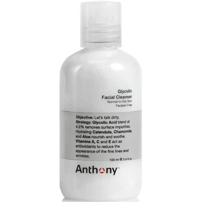 Limpiador facial glicólico Anthony, piel normal a grasa, ácido glicólico, 3,4 OZ Foto 1 de 4