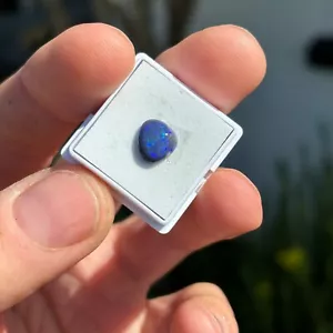 1.55 carat Lightning Ridge black Opal Australian loose gemstone free form Eo-461 - Picture 1 of 7