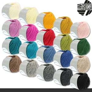 Lana Grossa 5 x 50 g Feltro Filzwolle Schurwolle Filzschuhe 20 Farben - Picture 1 of 41