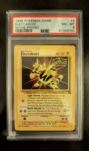 PSA 8 1999 POKEMON WB FIRST MOVIE PROMO BLACK STAR ELECTABUZZ #2 WOTC GRADED - Picture 1 of 6