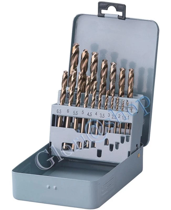 SERIE 19 PUNTE PER TRAPANO HSS TIPO TITANIO KIT PUNTE FERRO MISURE DA 1 A 10 CM - Immagine 1 di 1
