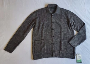 $550 ZANONE WOOL ZM225 BUTTON DOWN GRAY LONG SLEEVE SWEATER MEN SZ 54 ITALY MADE - Picture 1 of 24