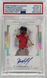 2020 Flawless Yordan Alvarez Rookie Autograph /25 PSA 8 - Picture 1 of 2