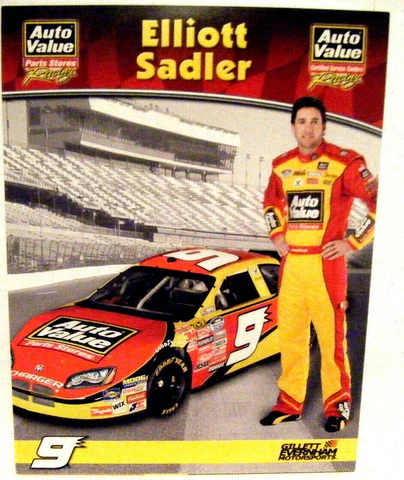 2008 ELLIOTT SADLER #9 GILLET/EVERNHAM DODGE CHARGER NASCAR NATIONWIDE POSTCARD Cover