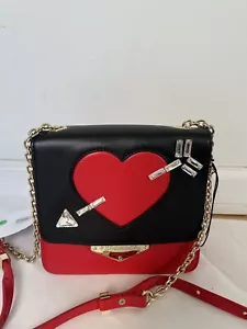 Tosca Blu Red Heart Small Multicolor Red Black Flap Shoulder Bag NWT - Picture 1 of 12