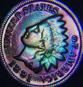 1891/1C / INDISCHER KOPF PENNY MONSTER GETÖNT / TOLLE FORM / EIN TOLLER INDISCHER - Bild 1 von 3
