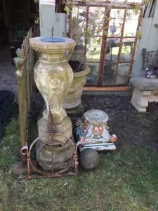 Orologio solare giardino orologio da giardino giardino giardino barocco statua in pietra figura da giardino - Foto 1 di 6