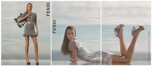 Anuncio impreso FENDI 2007 original de 3 páginas ropa para mujer accesorios de moda - Imagen 1 de 4