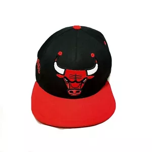 Chicago Bulls Mitchell And Ness Snapback Hat Cap Black Red Personalized NBA - Picture 1 of 6
