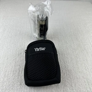 Vivitar Camera Case Compact Soft Pouch Black w/ Belt Loop & Strap - Bonus Spray - Picture 1 of 3