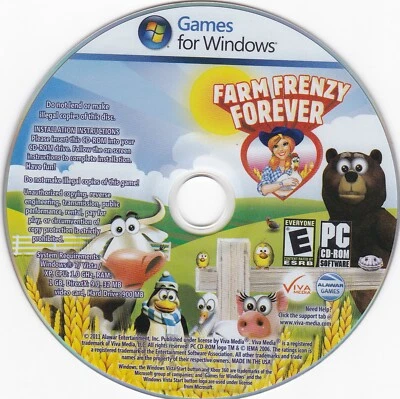 Farm Frenzy Forever (PC CD-ROM Software, 2011) *DISC ONLY* - Image 1 of 2