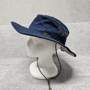 REI Explorer Marineblau Baumwolle Canvas Hut Kinnriemen Khaki Krempe Unisex M (SMALL) - Bild 1 von 24