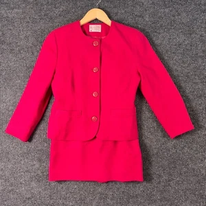 Conjunto Blazer Traje Falda Lana Rosa Pequeño Pendleton Mujer De Colección Hecho en EE. UU. - Imagen 1 de 15