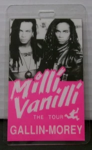 Vintage & Genuine Milli Vanilli The Tour Laminated Backstage Pass GALLIN-MOREY - Picture 1 of 2