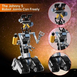 Johnny 5 Robot Model Building Bricks Toy Short Open Circuit Figures Blocks Set - Picture 1 of 15