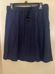 Women’s Eddie Bauer Blue Skirt Size S 100% Rayon Lightweight - Picture 1 of 5
