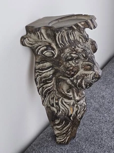 Vintage Harz Löwe Kerzenhalter Korbel Wandhalterung 13" verziert Gothic Dekor - Bild 1 von 10