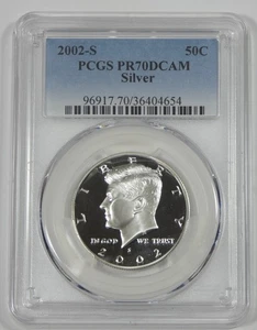 2002-S Kennedy Silber Half Dollar PCGS PROOF 70 Deep Cameo - Bild 1 von 4