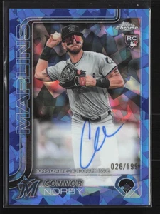 2025 Topps Chrome Sapphire Edition #RA-CN Connor Norby Rookie Autographs Marlins - Bild 1 von 2