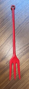 PEDRINI ITALY RED COOKING UTENSIL Long Fork Plastic - Picture 1 of 3