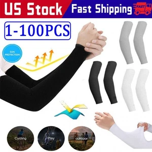 1-100 SCooling Manicotti Copri Braccio Protezione Solare UV Sport All'aperto per Uomo Donna - Foto 1 di 16