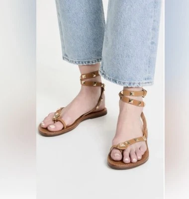 Sandalias envolventes de gladiador con tachuelas SCHUTZ Courtney - cuero tostado 6,5 Foto 1 de 4