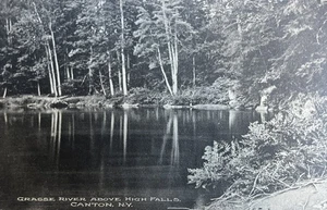 Vintage Postcard Grasse River Above High Falls Canton NY New York - Picture 1 of 2