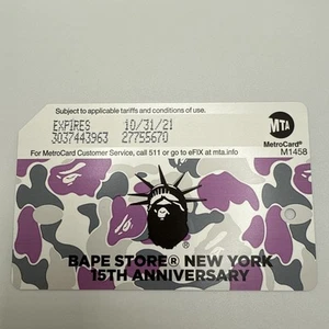 Metrocard Bape x MTA 15° Anniversario - "Scaduta" da collezione - Foto 1 di 2