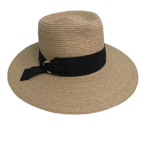 Sombrero Helen Kaminski Plath Rafia Ala Ancha Beige Talla Única E051900472 0530 - Imagen 1 de 9