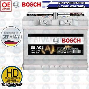 Heavy Duty AGM Bosch Car Van Battery 12V 70AH 760A 5 Year Warranty Next Day