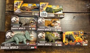 Jurassic World - Epic Evolution Chaos Theory Dino Trackers 7 Dinosaur Lot - Picture 1 of 8