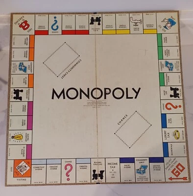 Vintage Monopoly Game Board Only, 1946 - Parker Brothers Inc, U.S.A. - Image 1 of 4