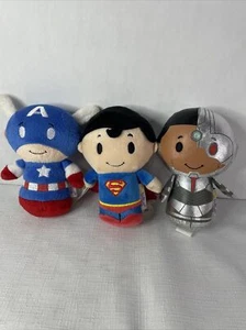 Hallmark Itty Bitty’s Captain America, Cyborg, Superman Mini Plush - Picture 1 of 9