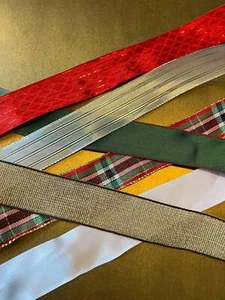 Ribbon, Luxury Ribbon, Christmas, Extra Wide wired ribbon, wire edged craft - Picture 1 of 10