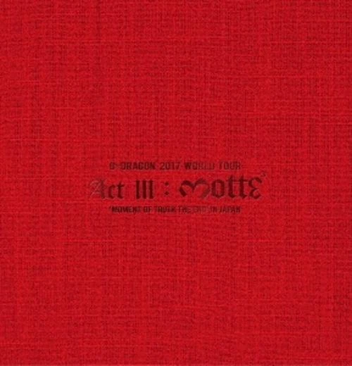 G-dragon2017WORLDTOUR Actiii, M.O.T.T.E INJAPAN [2DVD+2CD+Special Fot Book+Pos Foto 1 de 1