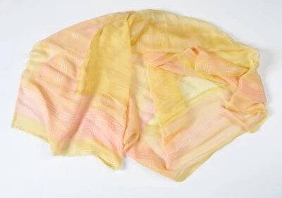 Vintage Escada!00% Seda Bufanda Mantón Hecho en Italia Pastel Multicolor Transparente Foto 1 de 4