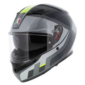 AGV K3 fullface casco de motocicleta sombra negro brillante gris amarillo - Imagen 1 de 8