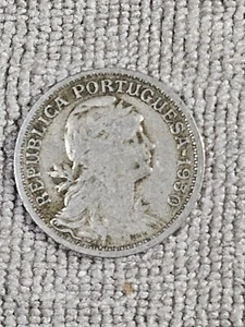 1930 Portugal 50 Centavos KM# 577 Circulated Coin Copper-Nickel  - Picture 1 of 2